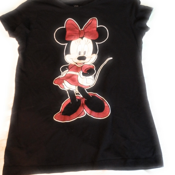 Disney Minnie Mouse T Shirt Black Size Small 30" x 18"